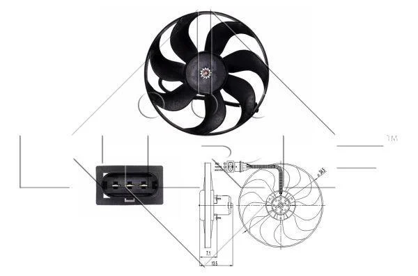 NRF 47397 VENTILATEUR DE REFROIDISSEMENT MOTEUR
