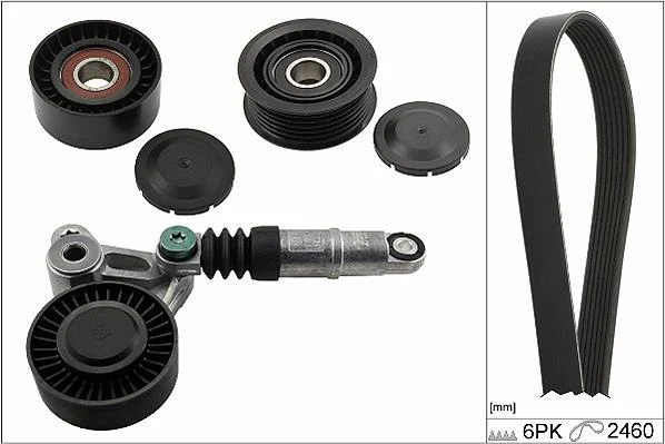 INA 529 0075 10 KIT DE COURROIE ACCESSOIRE