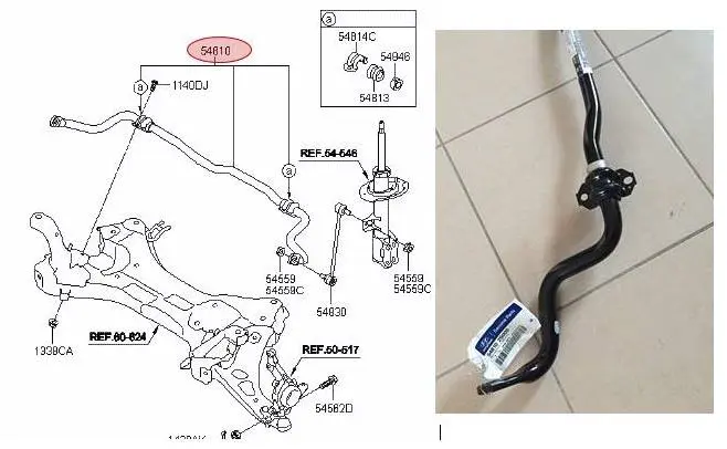 ORIGINE 54810-2S000 BARRE STABILISATRICE AV
