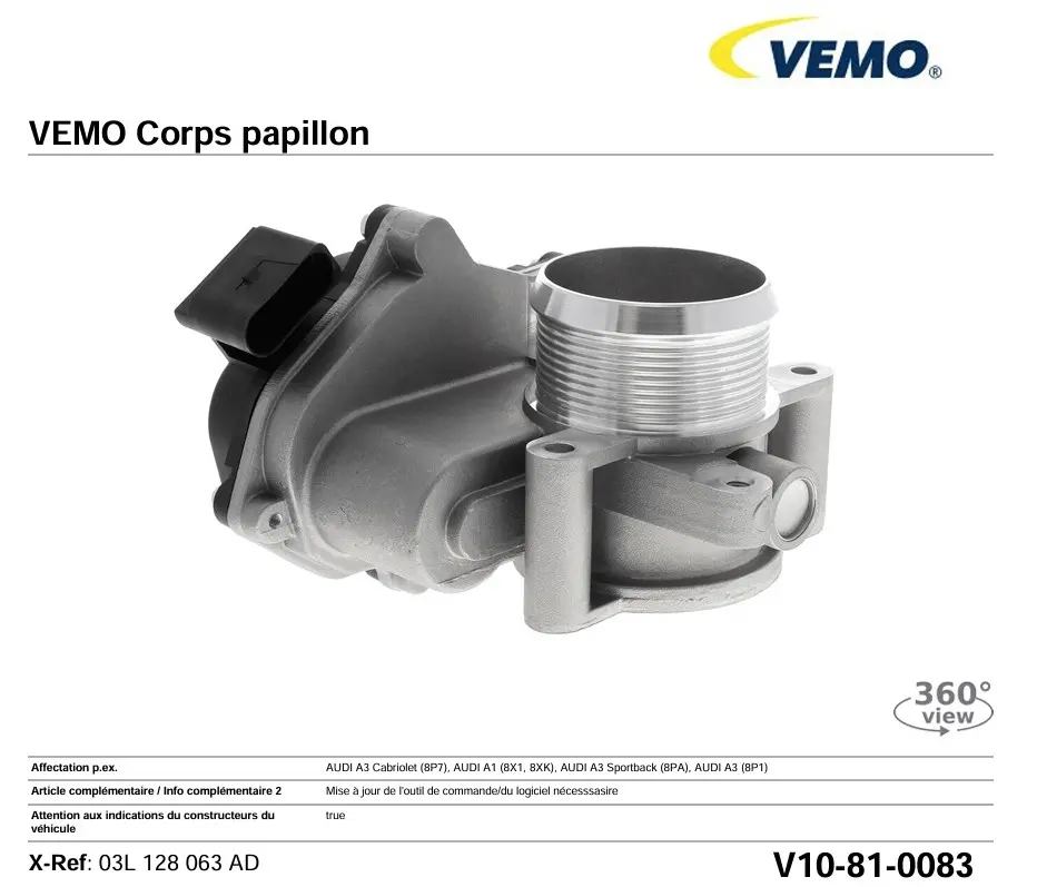 VEMO V10-81-0083 BOITIER PAPILLON