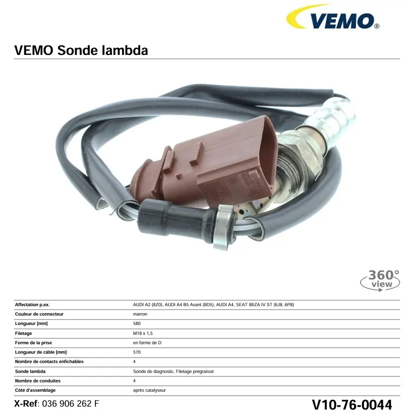 VEMO V10-76-0044 SONDE LAMBDA 