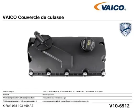 VAICO V10-6512 CACHE CULBUTEUR