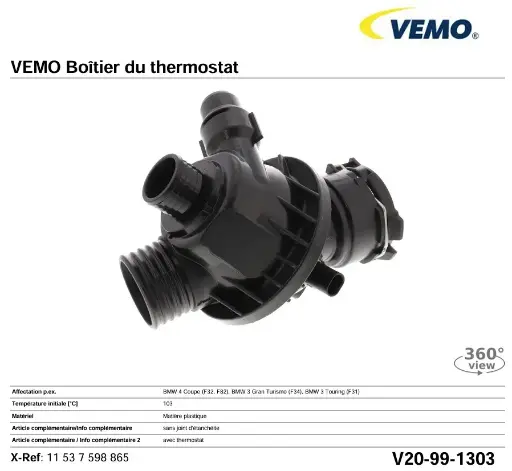 VEMO V20-99-1303 BOITIER DE THERMOSTAT D'EAU