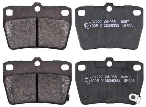 ABS 37227 JEU DE 4 PLAQUETTES DE FREIN AR